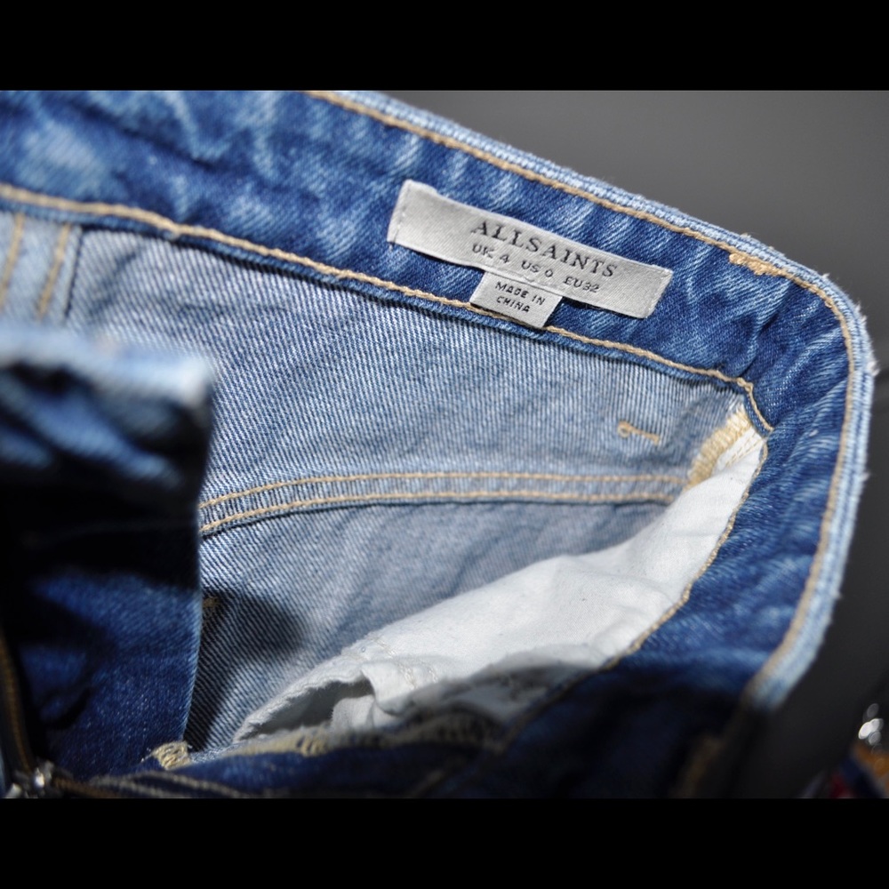 All Saints Denim Skirt